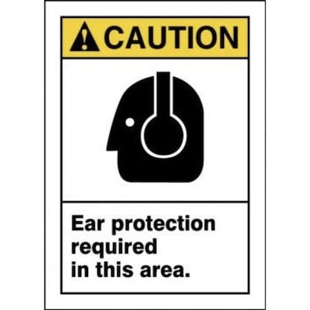 Accuform ANSI CAUTION SAFETY SIGN EAR MPPA633XV MPPA633XV
